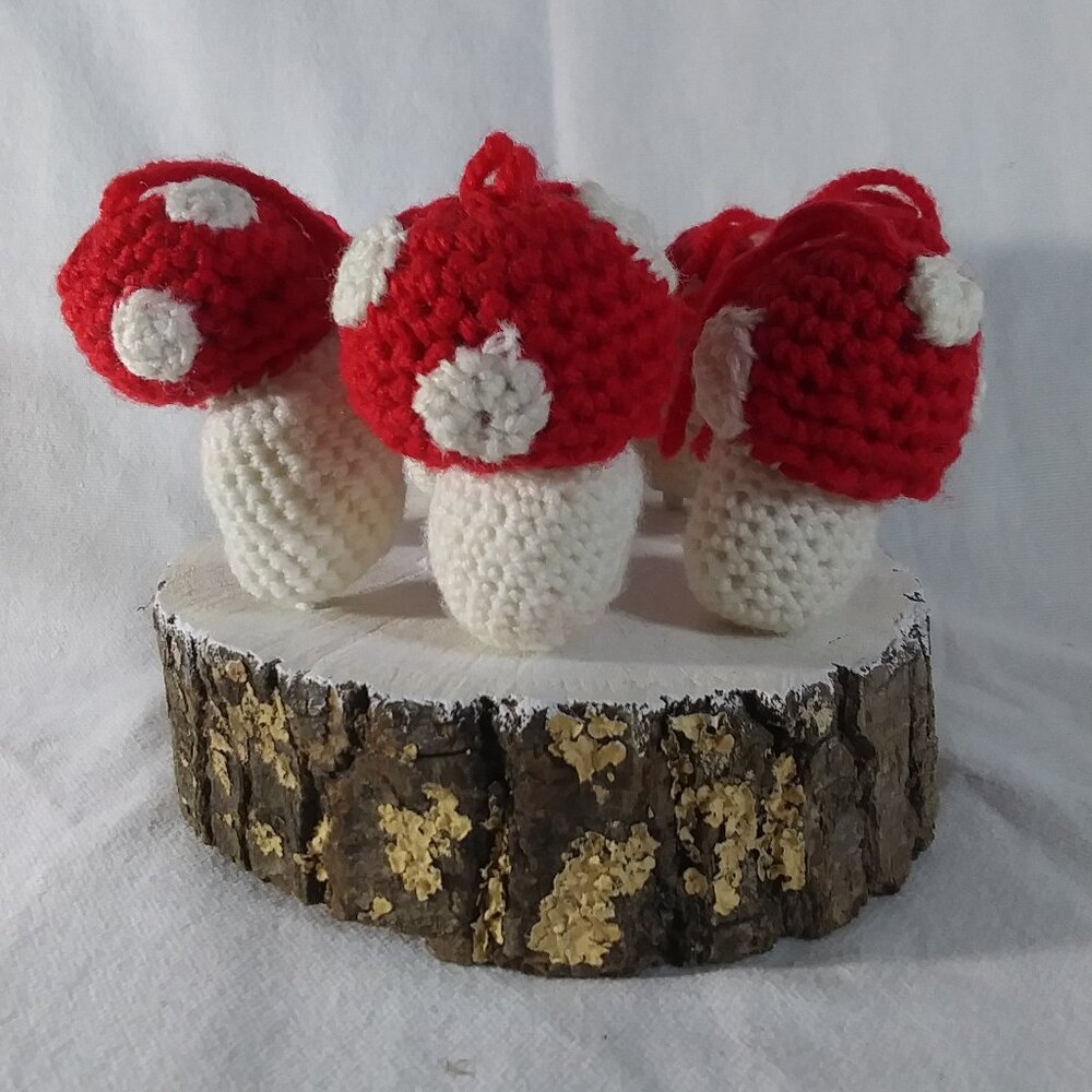 Crochet Hanging Mushroom Decors